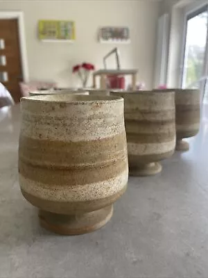 Buy Vintage 1970’s Artisan Pottery Goblets/Mugs • 25£