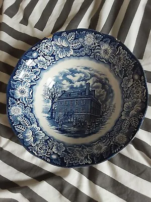 Buy Liberty Blue Fraunces Tavern Staffordshire Ironstone Bowl Made In England • 1.50£
