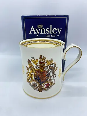 Buy Aynsley Bone China Mug - Royal Wedding - Charles & Camilla 8th April 2005 BOXED • 15£