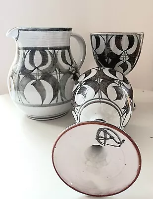 Buy  Aldermaston Pottery Goblets And Jug In Very Good Condition  • 85£