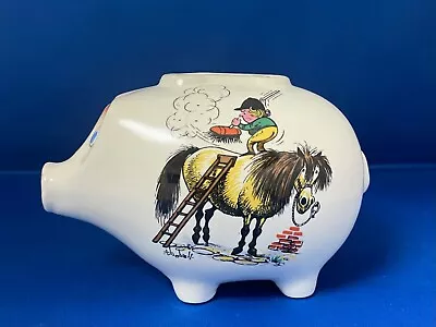Buy Norman Thelwell Pony Horse Rider Piggy Bank By New Devon Pottery Newton Abbot • 13.50£