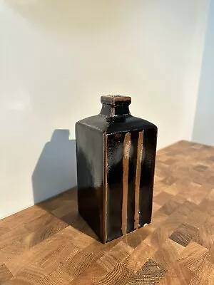 Buy Japanese Mingei Mashiko Ware Tenmoku Bottle Vase, H8 1/4in • 75.11£