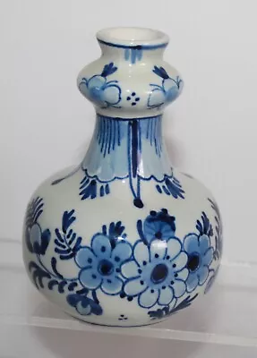 Buy Vintage Delft Pottery Blue & White Gourd Vase Painted By S Driessen 1975 • 4.99£