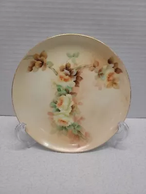 Buy Limoges B Moem France Porcelain Dessert Plate Peach Yellow Roses 6.25  Ceramic • 8.02£