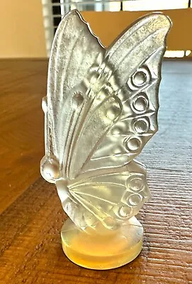 Buy Sabino Signed French Opalescent Art Deco Glass Closed Wing Butterfly Figurine 3  • 47.49£