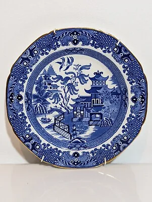 Buy Burleigh Ware Willow - Blue Tea / Side Plate Made In England Set Of 2 • 12.99£