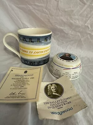 Buy 1986 Wedgwood Commemorative Mug  & Paperweight- Halley's Comet,  No 1379/2000 • 12£