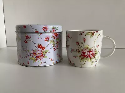 Buy Cath Kidston Ditsy Rose Mug With Gift Tin By Queens Fine China Floral Print • 9.99£