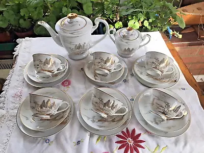 Buy Japanese Kutani Tea Set 20 Piece Fine China With Tea Pot • 18£