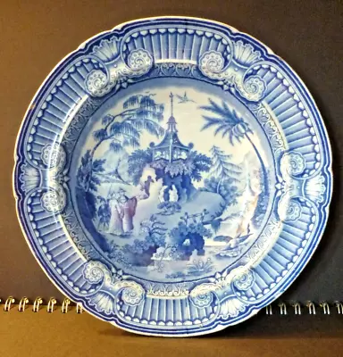 Buy Antique English Georgian Blue & White Pearlware Pottery Soup Plate.25cm. #2 Of 2 • 9.99£