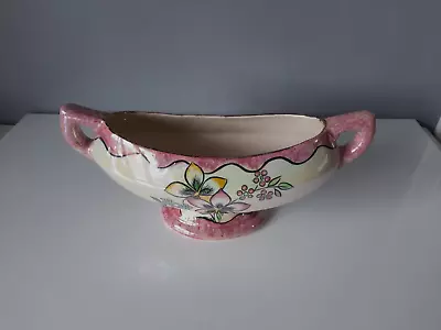 Buy Vintage Kensington Ware Pink Lustre Floral Ceramic Vase - 30.5 Cm Long • 28£