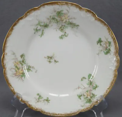 Buy Francois Alluaud Limoges Vanilla Flowers Gold 8 1/4 Inch Luncheon Plate C. 1890s • 18.97£