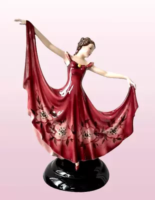 Buy Keramos Goldscheider Vienna Stephan Dakon Art Deco Dancer Ceramic Figure 39CM 1935 • 1,595.54£