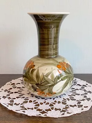Buy Fine Jersey Pottery  Ceramic Hand Painted Vase 5 3/4” Tall PERFECT • 10£