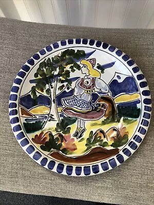 Buy Vintage Terra 2 Norway Traditional Bunad Girl Display Plate Folk Art 8.5” • 18.22£