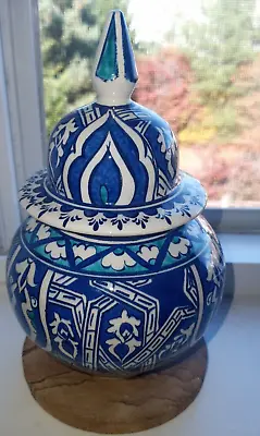 Buy Marmara Cini Kutahya Blue And White Ginger Jar Vase Turkish Pottery  7 Inch • 14.38£