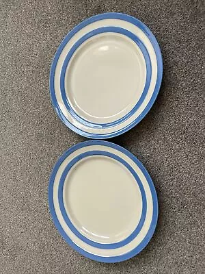 Buy 2 Cornishware Dinner Plates 28cm • 25£