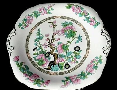 Buy Ye Olde English Grosvenor Jackson & Gosling Indian Tree Pink Green Cake Plate  • 8.99£
