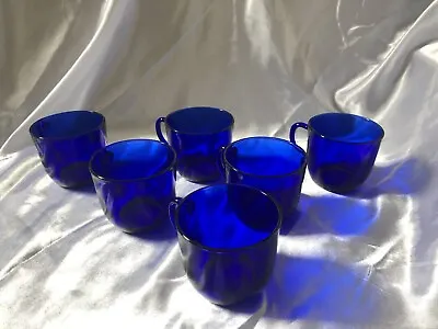 Buy 6 Small Cobalt Blue Glass Tea/Coffee/Espresso Cups/Service Ware/Dining/Dessert • 28.50£