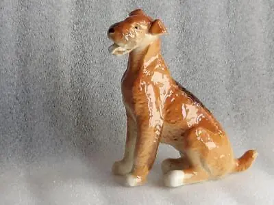 Buy USSR  Lomonosov Model Of A  Porcelan  AIREDALE TERRIER Dog  Russia 17 Cm Tall • 18.98£