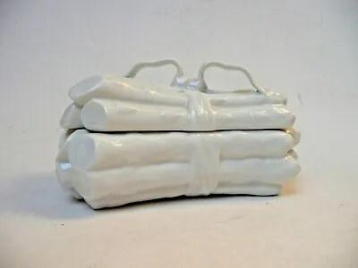 Buy Rare Vintage White Herend Hungary Porcelain Asparagus Covered Box Dish 6070 • 99£