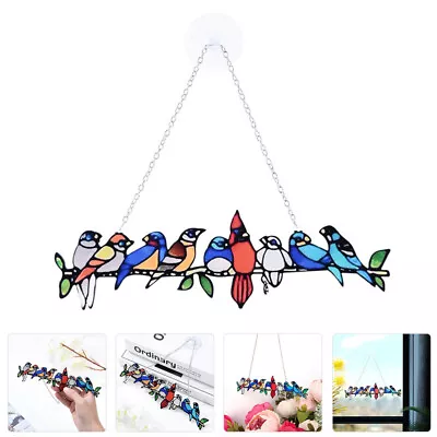 Buy  Acrylic Ornament Birds Hanging Decor Chandelier Crystal Ornaments Parrot • 8.35£