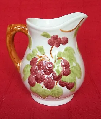 Buy Vintage Pottery Jug Raspberries Shorter & Son Staffordshire 1993 Hand Painted • 9£