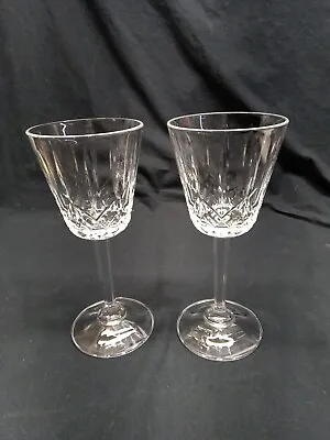 Buy Pair Of Vintage Clear Crystal Stemware  Wine Glass 6oz. • 15.37£