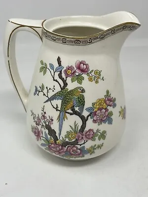 Buy Vintage Crown Ducal Ware China Jug Parrot Pattern Height 6  Good Condition • 6£