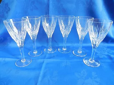 Buy Vintage Stuart Crystal Salisbury Cut Wine Glasses X 6 Signed • 119.99£