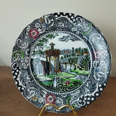 Buy Antique C.1910, W R Midwinter 'Landscape' Pattern, Coloured  Dinner Plate, 25cm • 11.95£