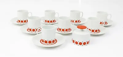 Buy MCM Thomas Germany Pinwheel Medallion Orange Sunburst Teacup & Saucer Set + • 213.37£
