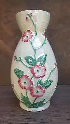 Buy Large Vintage 1930s Maling Apple Blossom Lustre Ware Vase Approx 10 Inches  • 25£