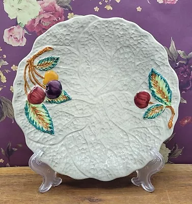 Buy Vintage Shorter And Son Grey Cabbage Leaf ‘Cherry Pattern’ Cake Plate 20cm VGC— • 11.99£