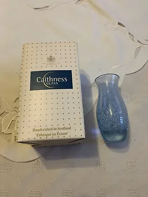 Buy Royal Doulton Caithness Glass Scotland Blue Bud Vase Boxed - 100% CHARITY • 10£