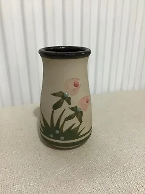 Buy Small Studio Pottery Posy/ Bud Vase,  Floral Decor, Hand Painted. • 4.99£
