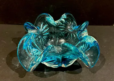 Buy Art Glass Tricorn Bowl Josef Hospodka Chribska Glassworks Bohemia Ashtray Czech • 20.90£