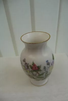 Buy Vintage Small Aynsley  Wild Tudor  Fine Bone China Bud Vase 3.5ins, 9cms High • 6.50£