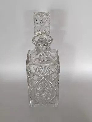 Buy Crystal Decanter Square Vintage Pineapple Pattern • 17£