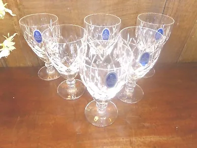 Buy EXCELLENT Doulton CRYSTAL  ROLLESTON  SETS Of 6 SMALL WINE GLASSES - 4.75   • 29.95£