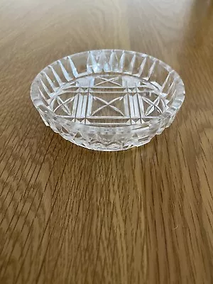 Buy Cut Crystal Glass Trinket / Pin Dish / Tray Small Round 10cm X 2cm • 6£