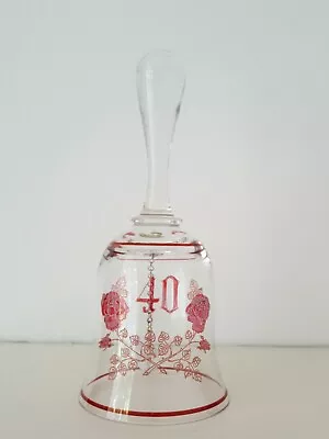 Buy Crystal Glass Bell 40th Birthday With Clanger • 4£