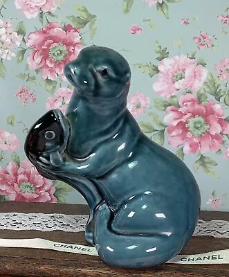 Buy POOLE POTTERY~ OTTER WITH FISH ~ FIGURINE ~ Vintage C. 1989- 1990 • 5£