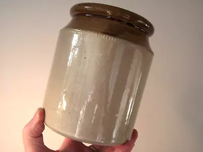 Buy Vintage Stoneware Salt Glazed Storage Or Utensil Jar • 8£