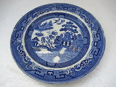 Buy Antique Stone China Willow Pattern Plate Blue & White Transferware Collectib F12 • 28.74£