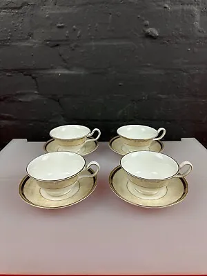 Buy 4 X Wedgwood Cornucopia Peony Tea Cups And Saucers Last Set Available • 99.99£