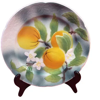 Buy Superb Antique FRENCH ST CLEMENT FRUIT PLATE  Oranges MAJOLICA. • 27.49£