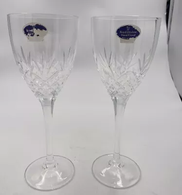 Buy High Quality Crystal Wine Glass - Royal Doulton Dorchester 21cm X 2 • 34.99£