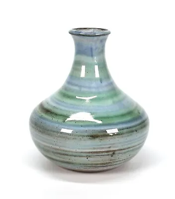 Buy Irish Studio Pottery Annascaul Cobalt & Copper Oxide Glazed Vase RARE Signed • 28£