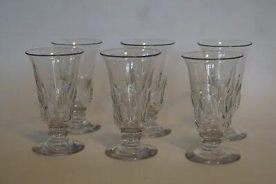 Buy Set Of 6 Multi Facet Jelly Glasses Or Footed Tumblers With Polished Pontil Scars • 69.95£